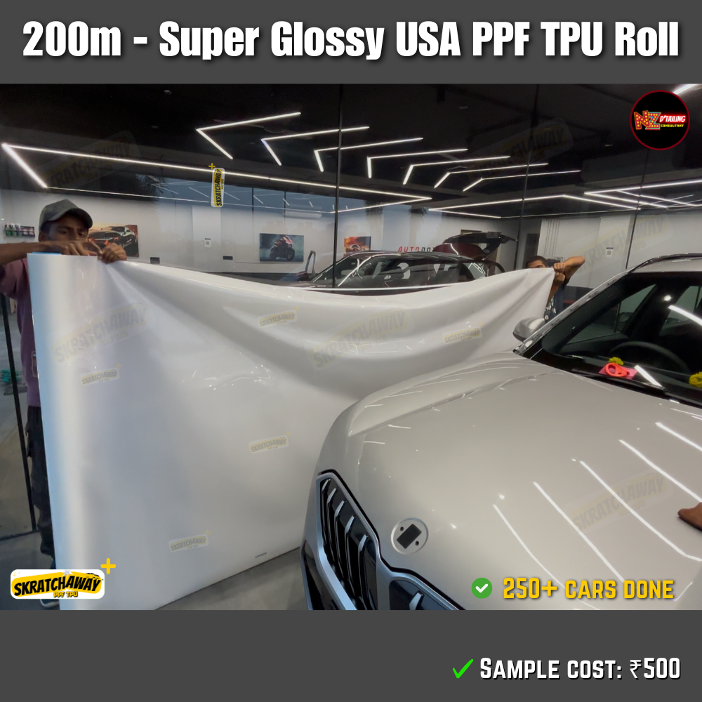 USA Super Glossy PPF TPU Roll - Instant Self Healing | Skratchaway+™