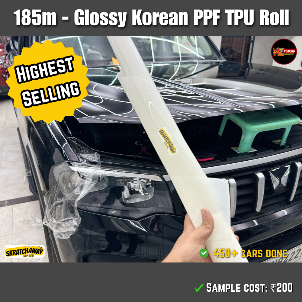190m Korean High Glossy PPF TPU Roll - Sunlight Self Healing | Skratchaway™