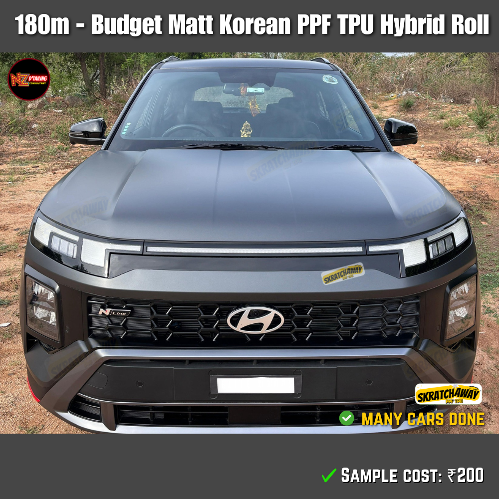 180m - Budget Grade Korean Matt PPF Roll | Skratchaway Matt PPF TPU Hybrid