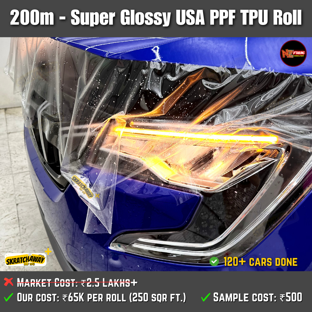 USA Super Glossy PPF TPU Roll - Instant Self Healing | Skratchaway+™