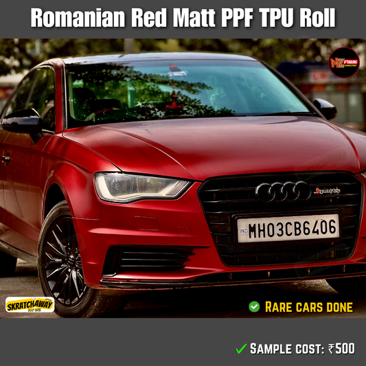 Romanian Red Matt PPF TPU Roll