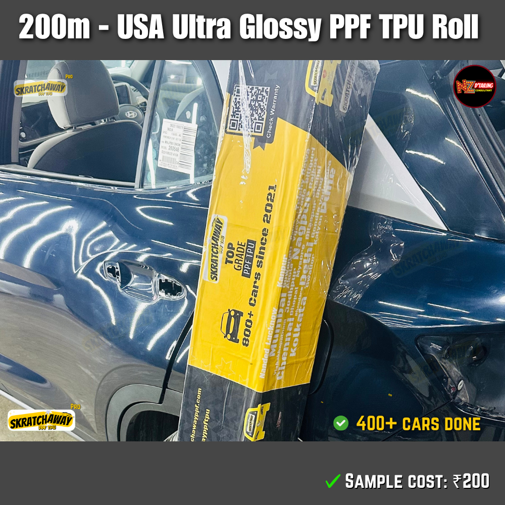 200m USA Ultra Glossy PPF TPU Roll with Self Healing | Skratchaway™ Pro