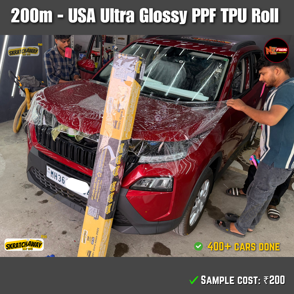 200m USA Ultra Glossy PPF TPU Roll with Self Healing | Skratchaway™ Pro