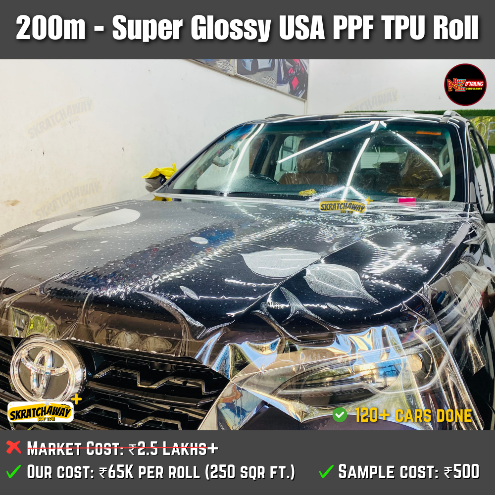 USA Super Glossy PPF TPU Roll - Instant Self Healing | Skratchaway+™