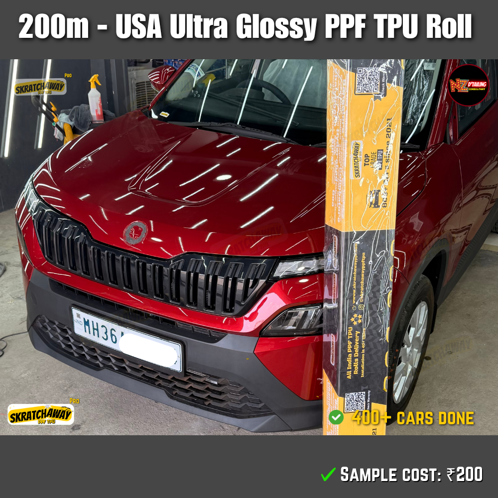 200m USA Ultra Glossy PPF TPU Roll with Self Healing | Skratchaway™ Pro
