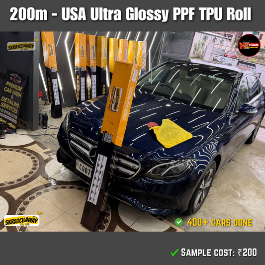 200m USA Ultra Glossy PPF TPU Roll with Self Healing | Skratchaway™ Pro