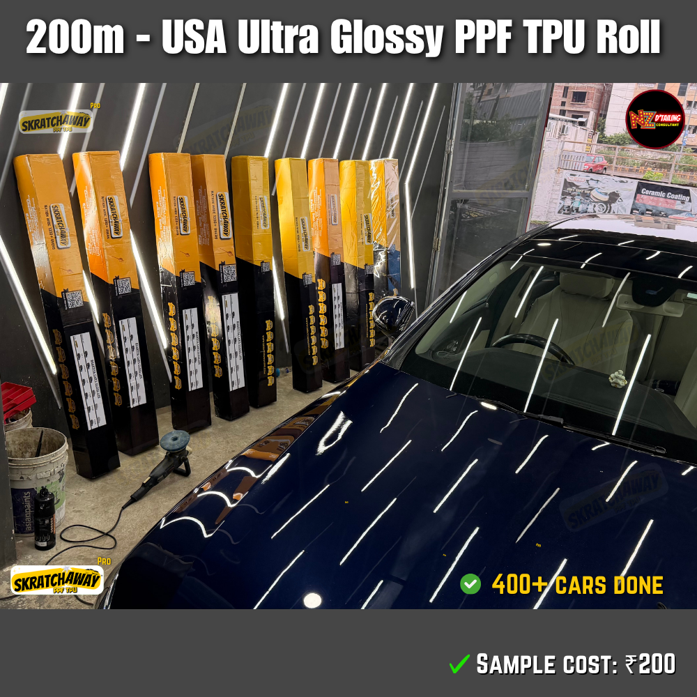 200m USA Ultra Glossy PPF TPU Roll with Self Healing | Skratchaway™ Pro