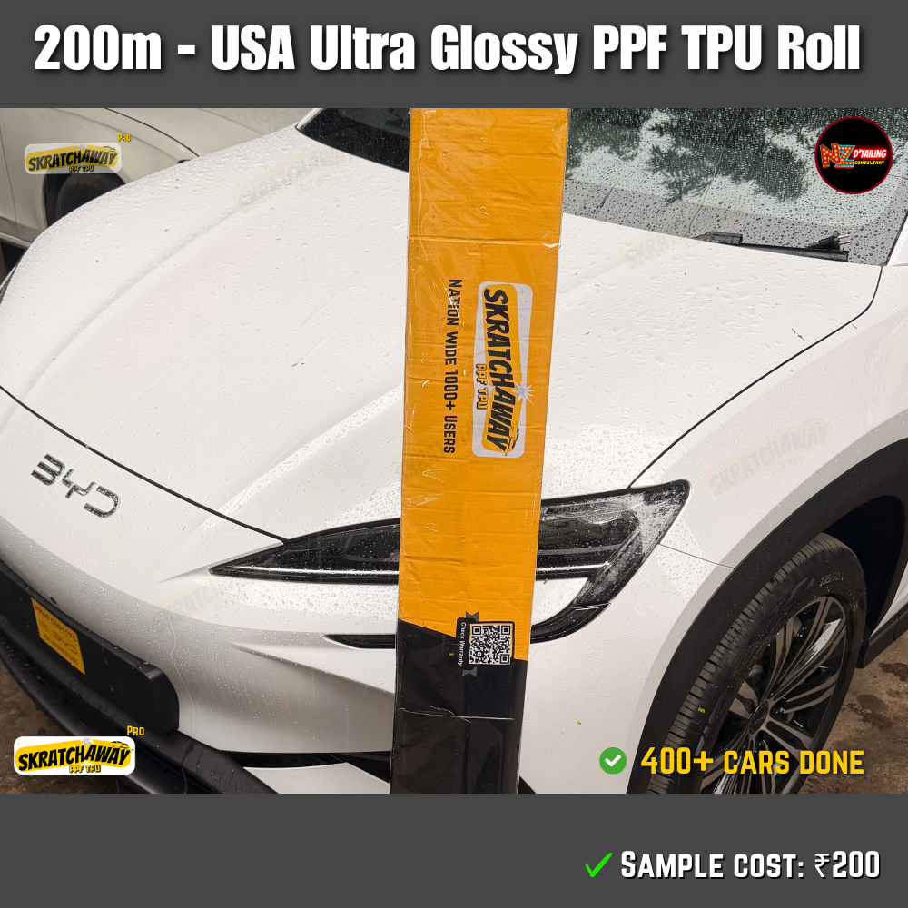 200m USA Ultra Glossy PPF TPU Roll with Self Healing | Skratchaway™ Pro