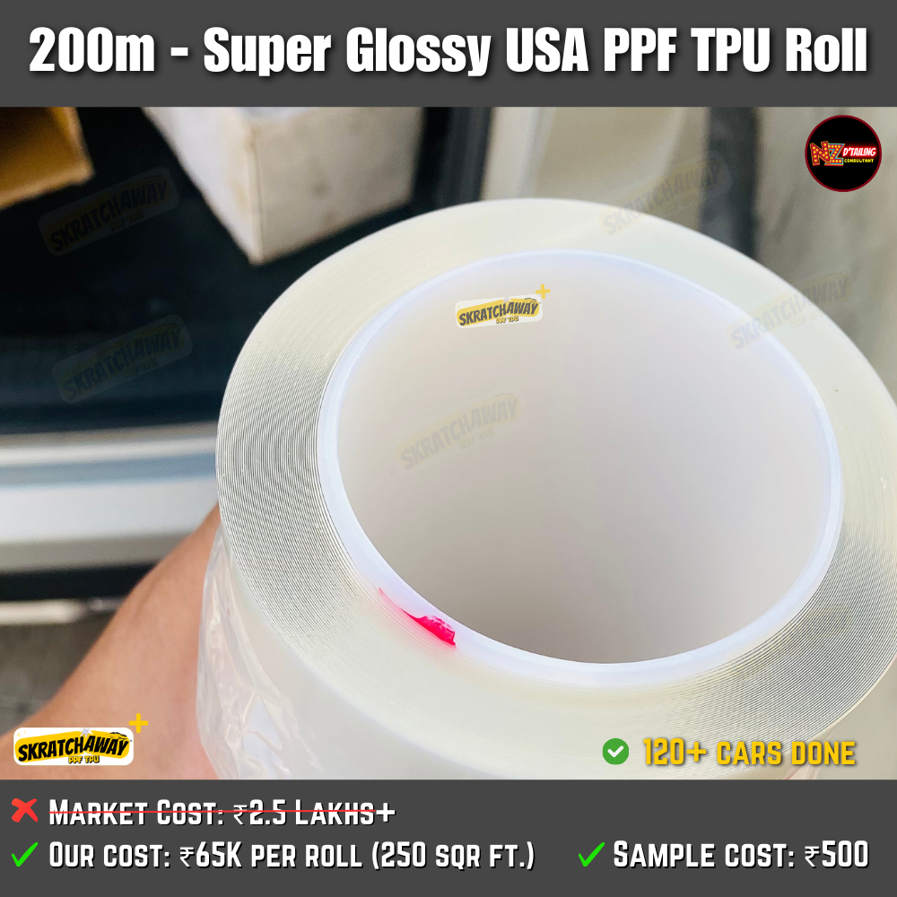 USA Super Glossy PPF TPU Roll - Instant Self Healing | Skratchaway+™