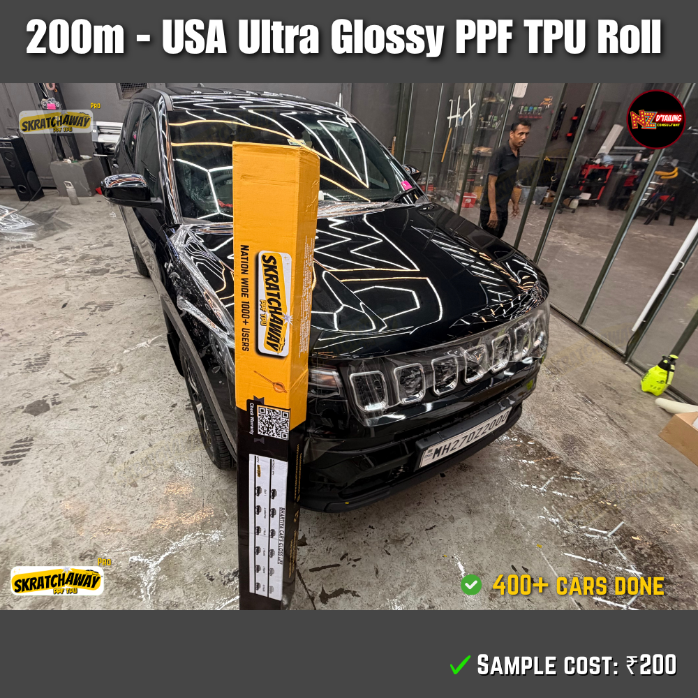 200m USA Ultra Glossy PPF TPU Roll with Self Healing | Skratchaway™ Pro