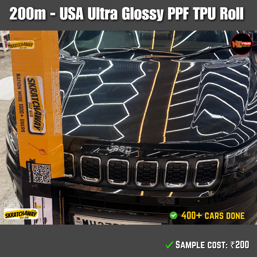 200m USA Ultra Glossy PPF TPU Roll with Self Healing | Skratchaway™ Pro