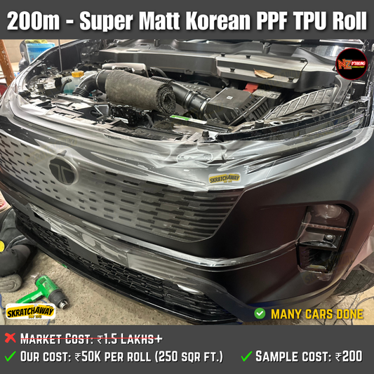 200m - Korean Matt PPF TPU Roll | Skratchaway Matt PPF TPU