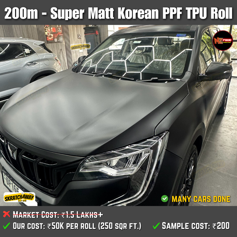 200m - Korean Matt PPF TPU Roll | Skratchaway Matt PPF TPU