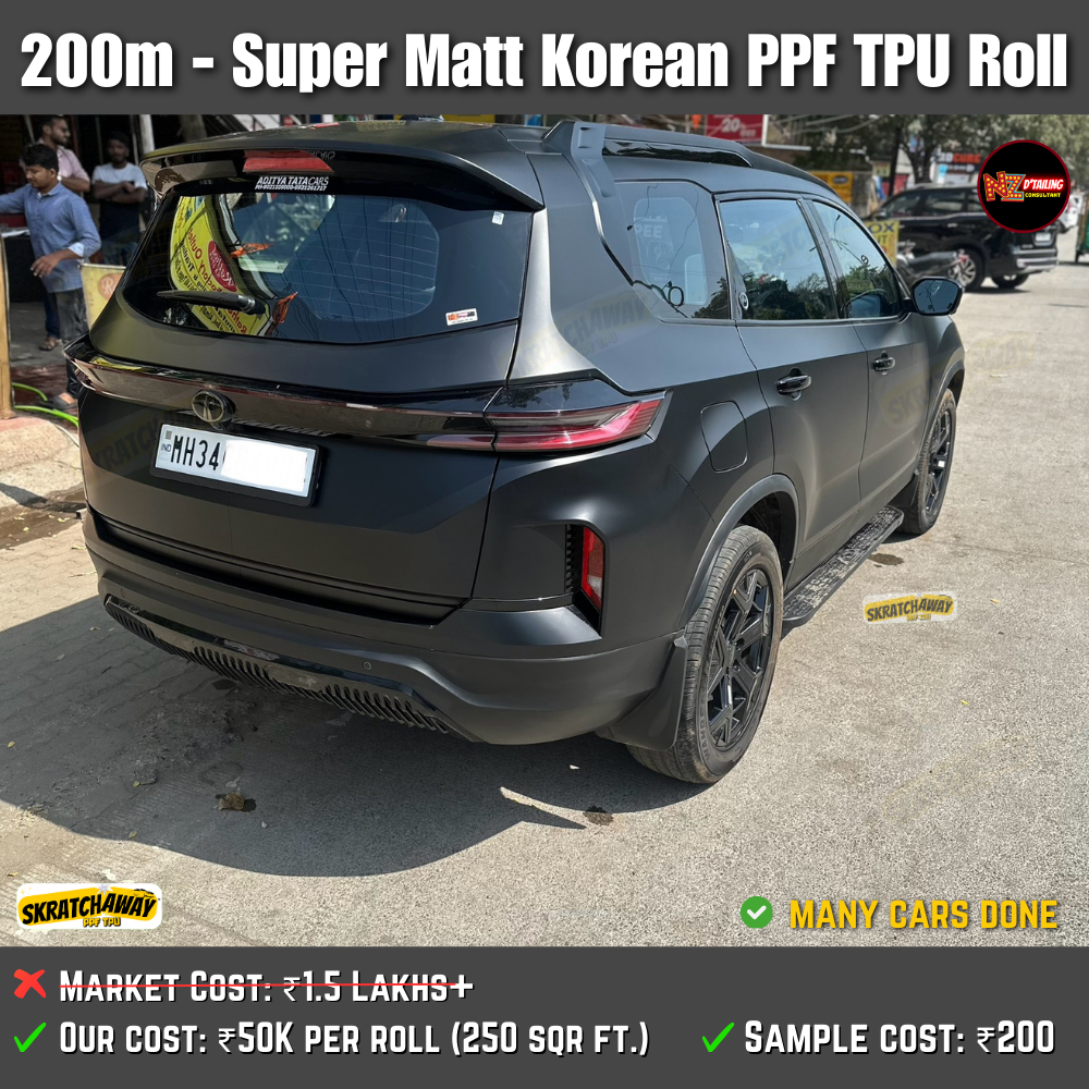 200m - Korean Matt PPF TPU Roll | Skratchaway Matt PPF TPU