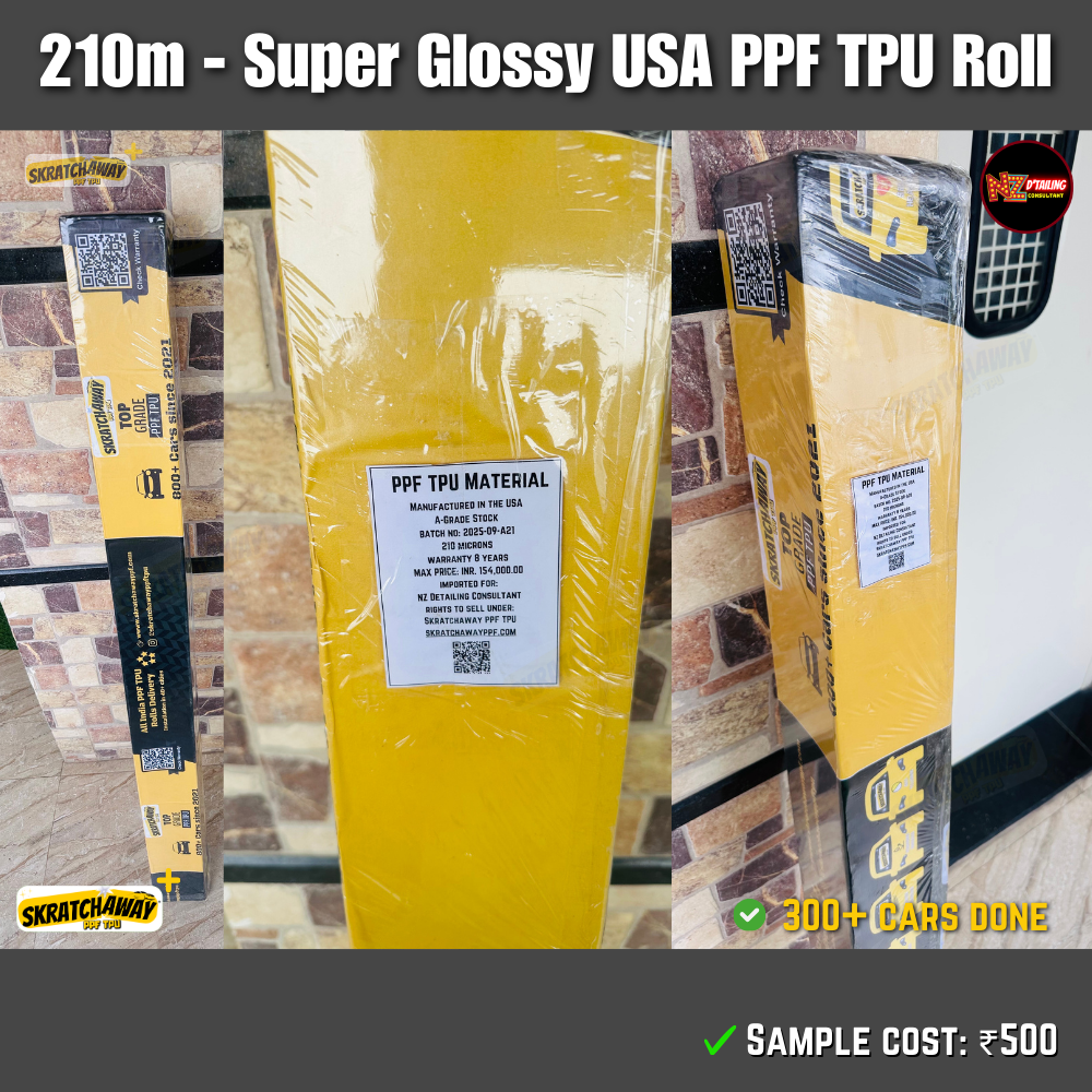 210-240m, USA Super Glossy PPF TPU Roll - Instant Self Healing | Skratchaway+™