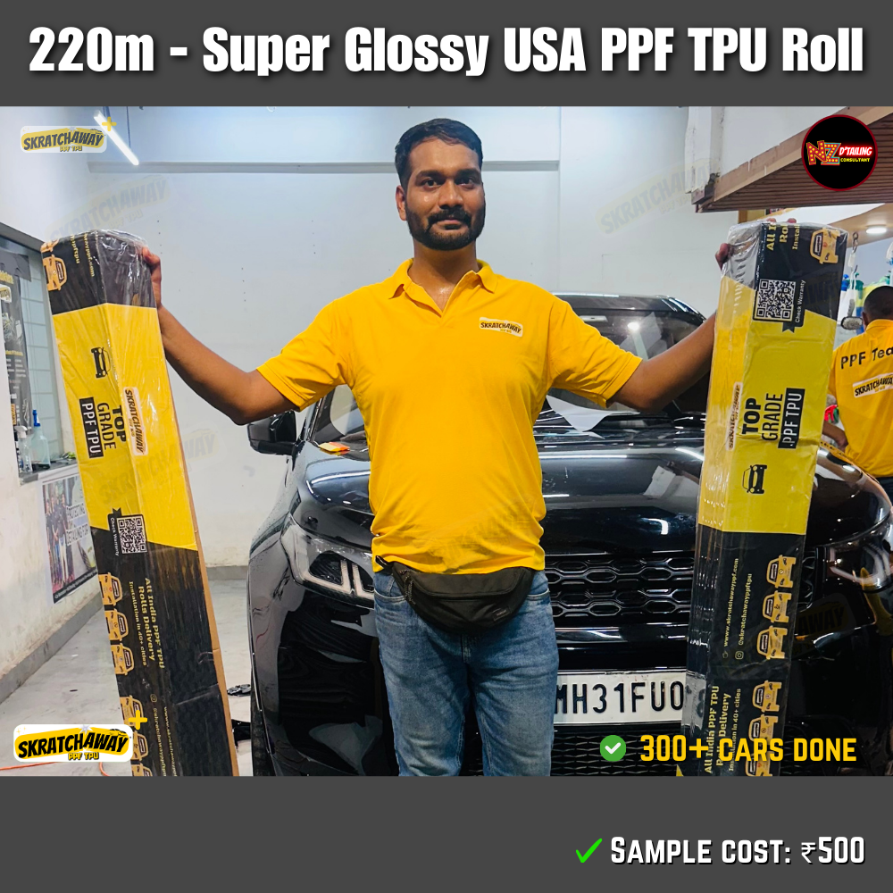 210-240m, USA Super Glossy PPF TPU Roll - Instant Self Healing | Skratchaway+™