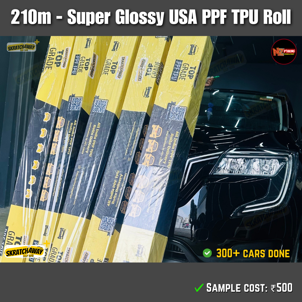 210-240m, USA Super Glossy PPF TPU Roll - Instant Self Healing | Skratchaway+™