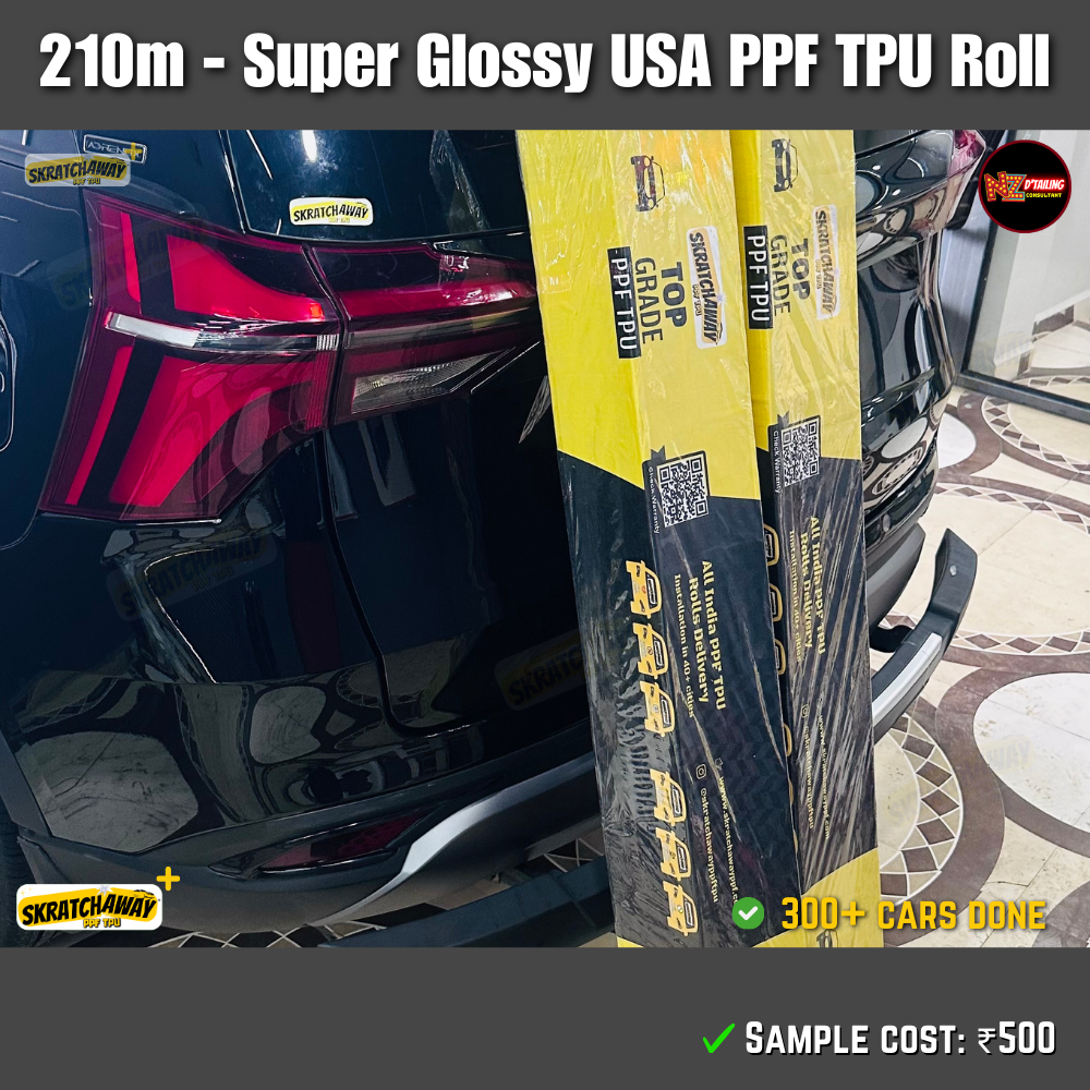 210-240m, USA Super Glossy PPF TPU Roll - Instant Self Healing | Skratchaway+™