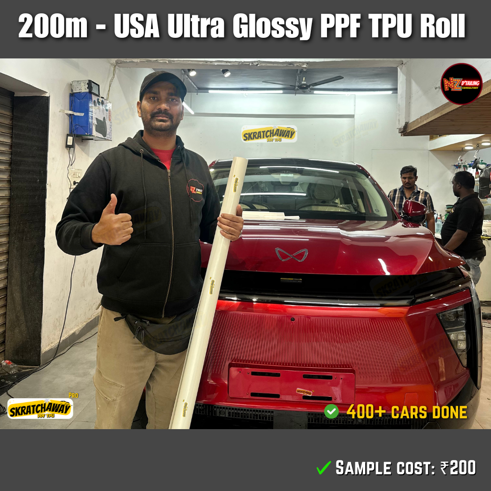200m USA Ultra Glossy PPF TPU Roll with Self Healing | Skratchaway™ Pro