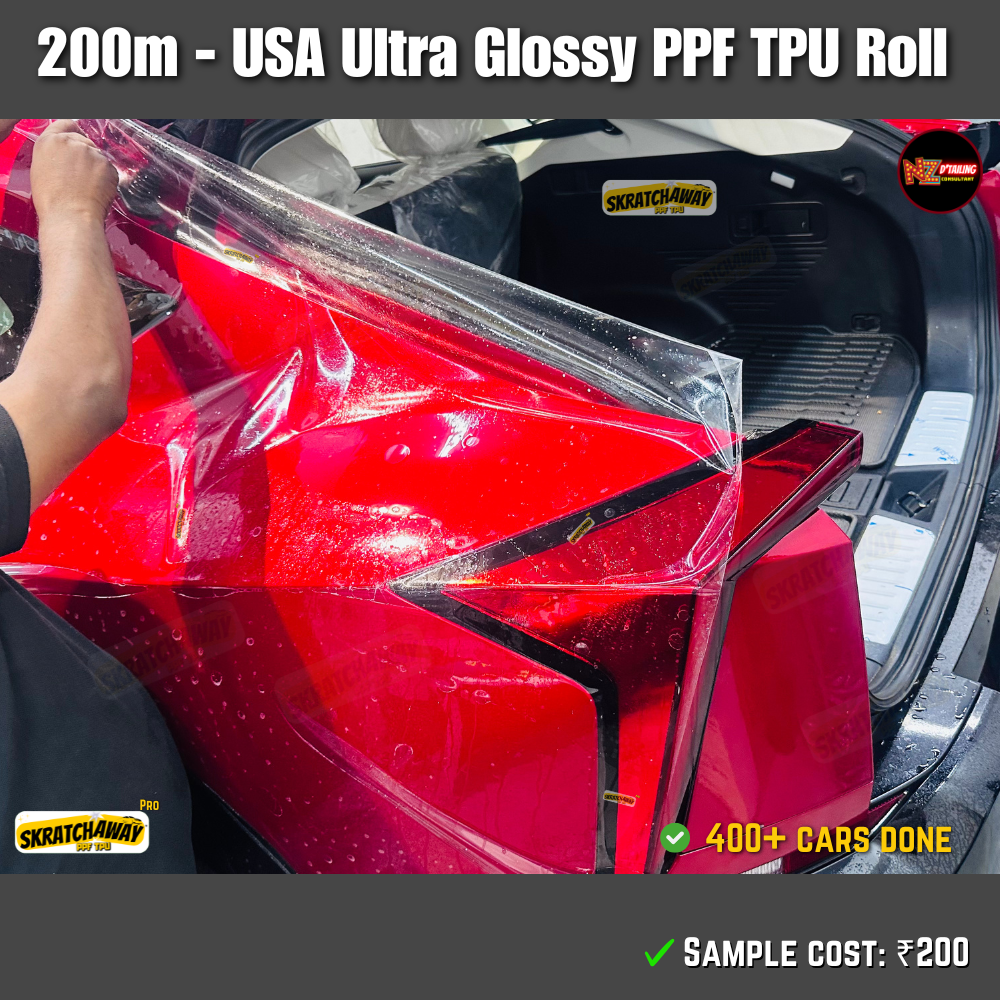 200m USA Ultra Glossy PPF TPU Roll with Self Healing | Skratchaway™ Pro