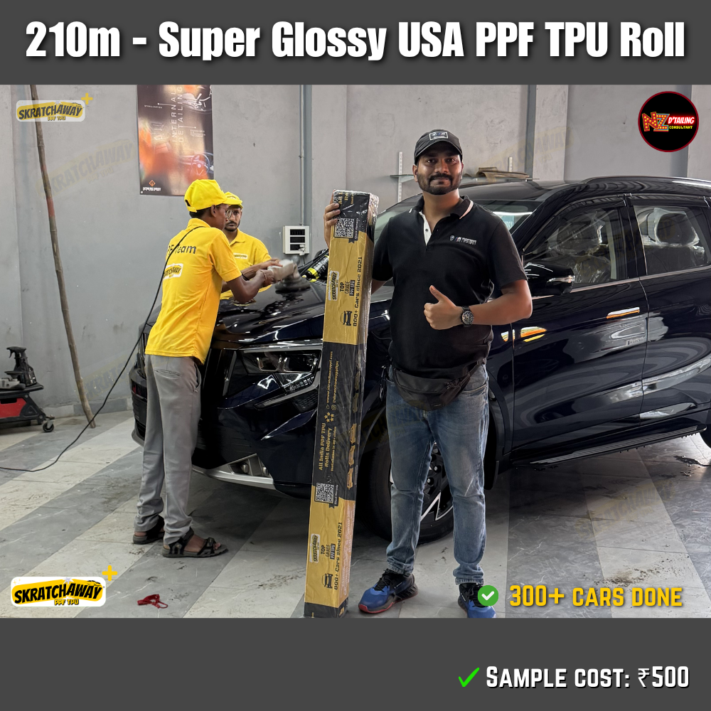 210-240m, USA Super Glossy PPF TPU Roll - Instant Self Healing | Skratchaway+™