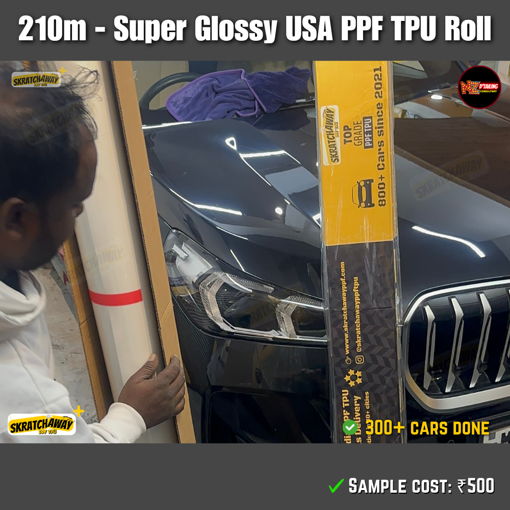 210-240m, USA Super Glossy PPF TPU Roll - Instant Self Healing | Skratchaway+™