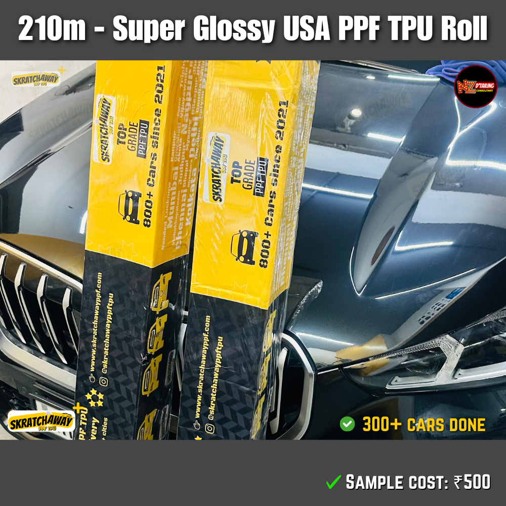 210-240m, USA Super Glossy PPF TPU Roll - Instant Self Healing | Skratchaway+™
