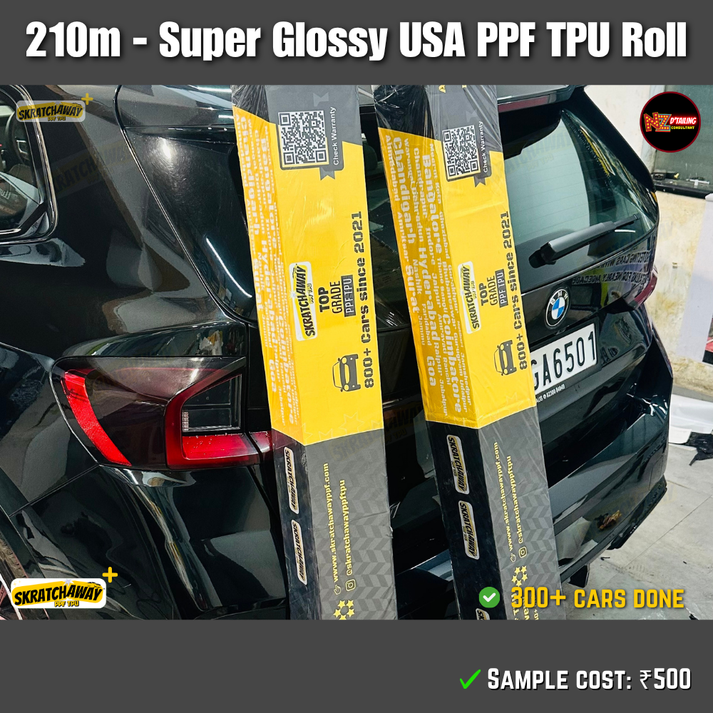 210-240m, USA Super Glossy PPF TPU Roll - Instant Self Healing | Skratchaway+™