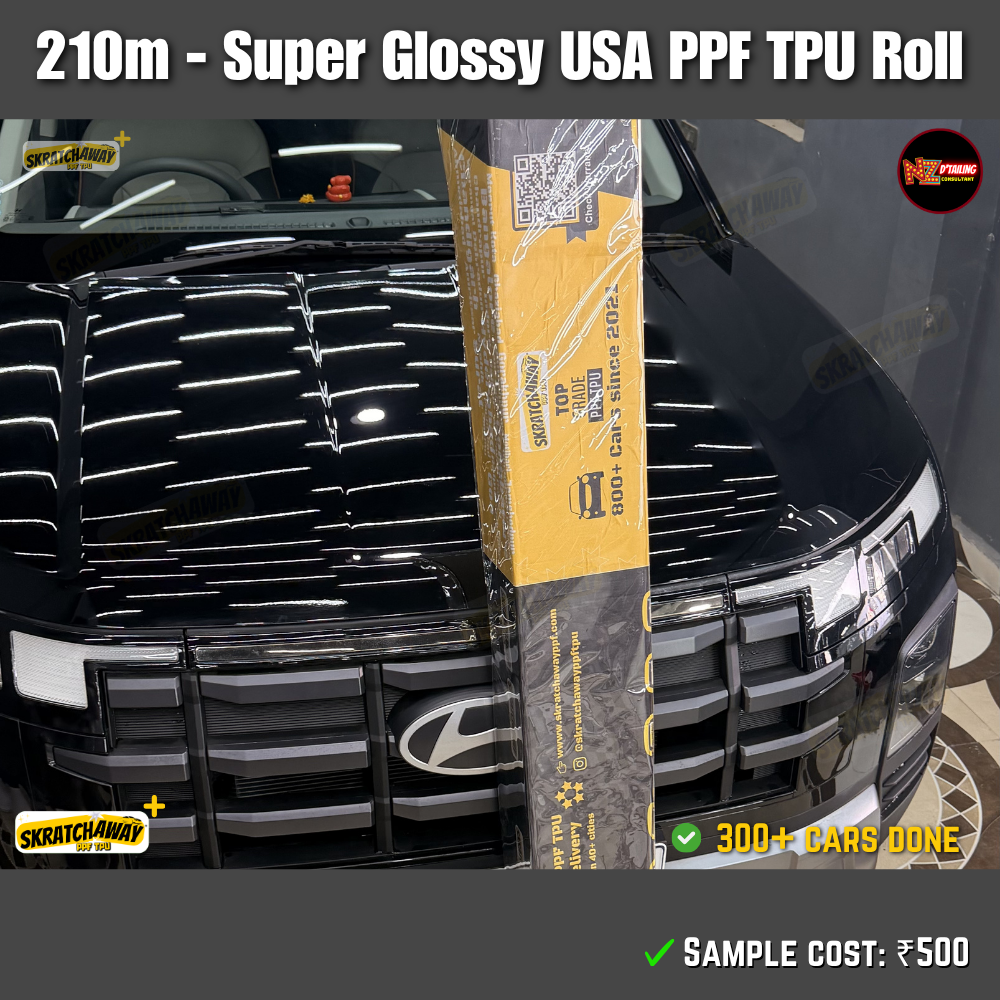 210-240m, USA Super Glossy PPF TPU Roll - Instant Self Healing | Skratchaway+™