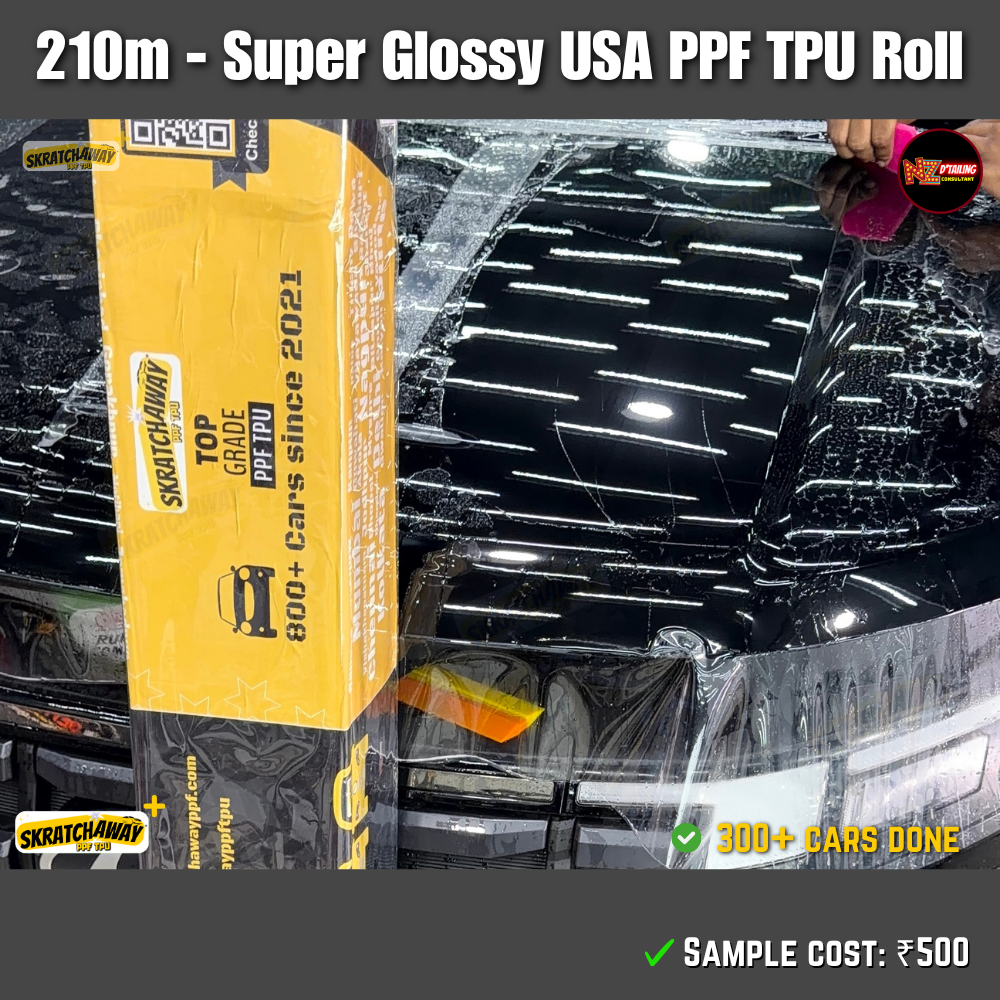 210-240m, USA Super Glossy PPF TPU Roll - Instant Self Healing | Skratchaway+™