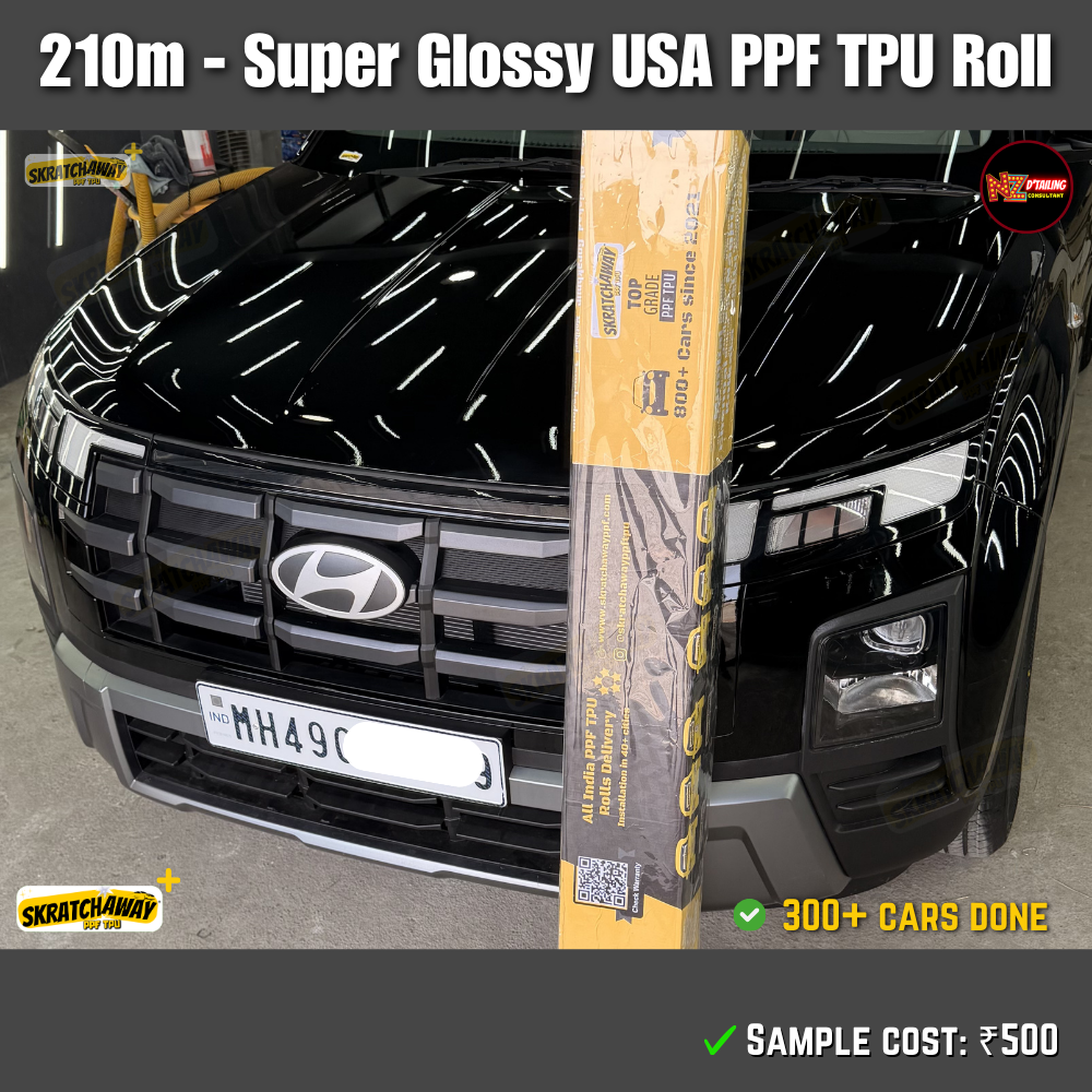 210-240m, USA Super Glossy PPF TPU Roll - Instant Self Healing | Skratchaway+™