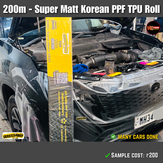 200m - Korean Matt PPF TPU Roll | Skratchaway Matt PPF TPU