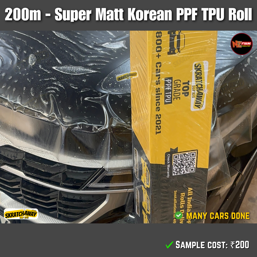 200m - Korean Matt PPF TPU Roll | Skratchaway Matt PPF TPU