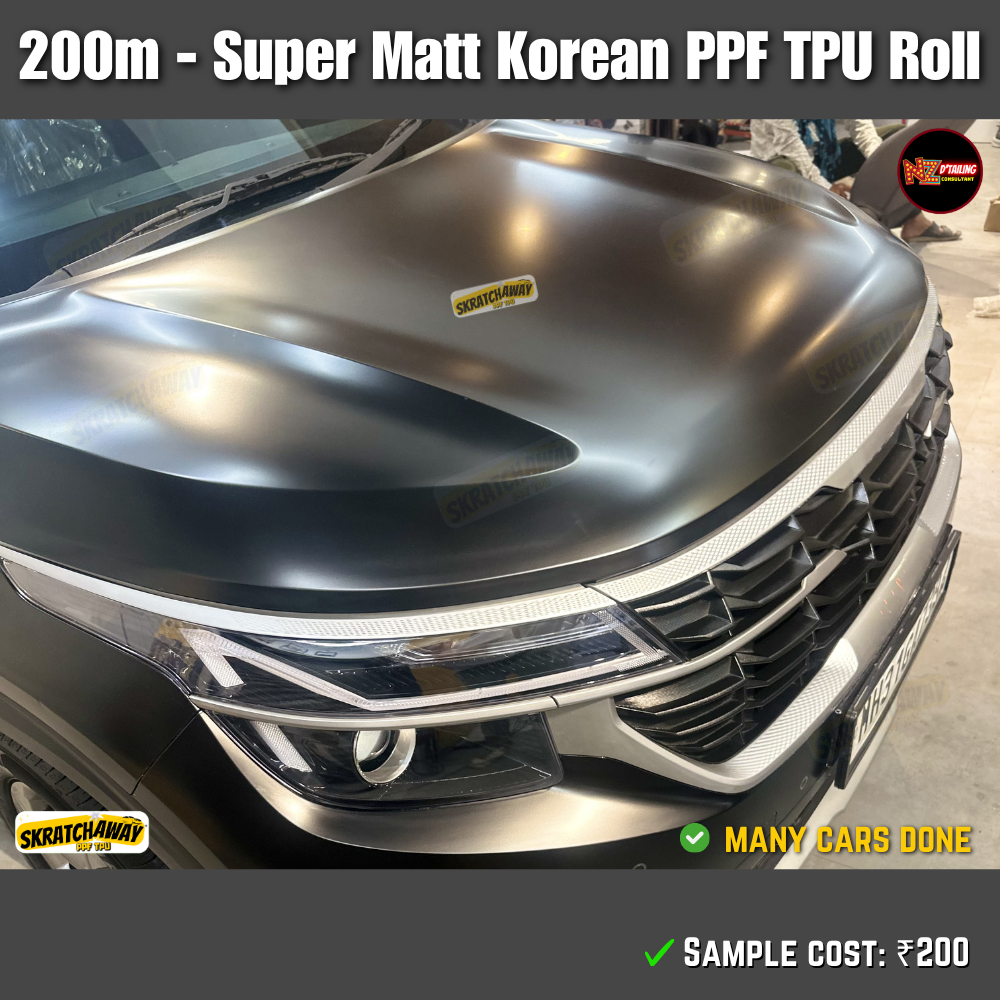200m - Korean Matt PPF TPU Roll | Skratchaway Matt PPF TPU