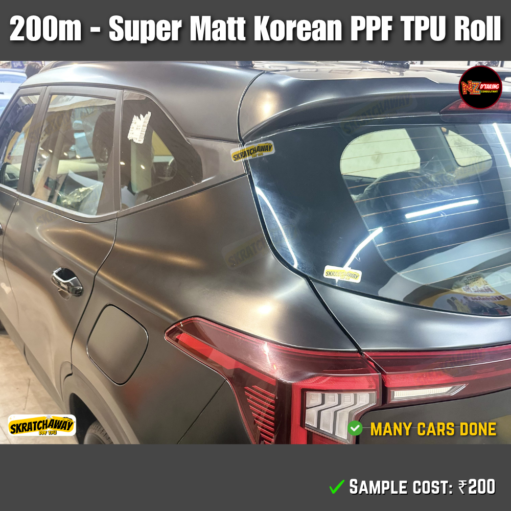 200m - Korean Matt PPF TPU Roll | Skratchaway Matt PPF TPU