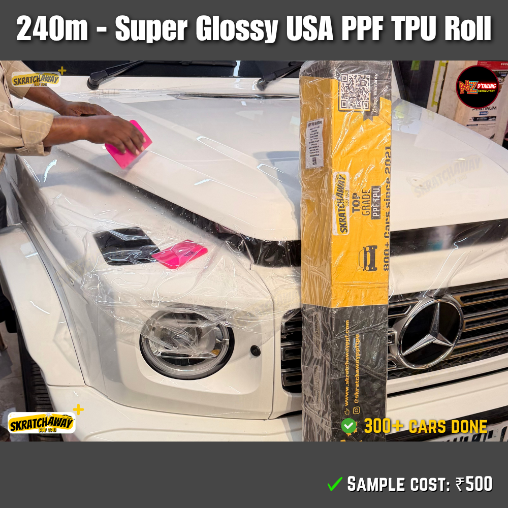 210-240m, USA Super Glossy PPF TPU Roll - Instant Self Healing | Skratchaway+™
