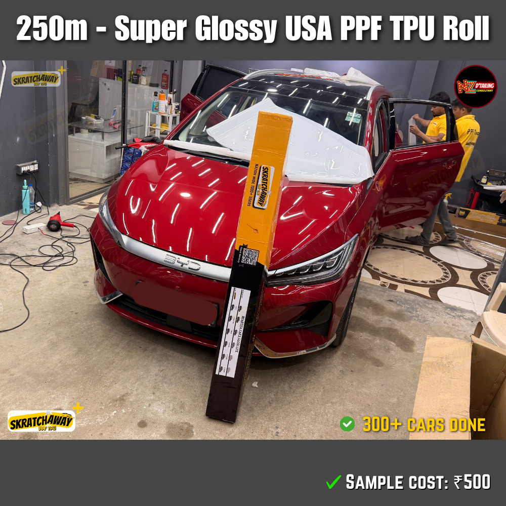 210-240m, USA Super Glossy PPF TPU Roll - Instant Self Healing | Skratchaway+™
