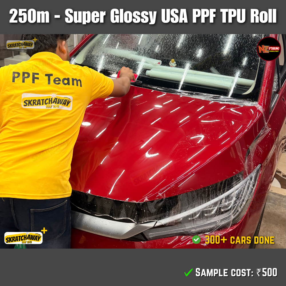 210-240m, USA Super Glossy PPF TPU Roll - Instant Self Healing | Skratchaway+™