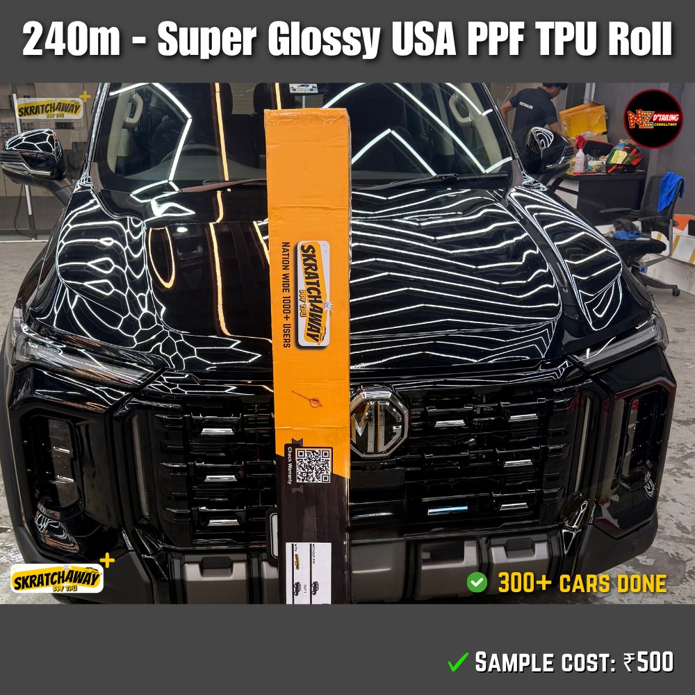 210-240m, USA Super Glossy PPF TPU Roll - Instant Self Healing | Skratchaway+™