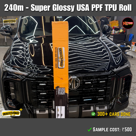210-240m, USA Super Glossy PPF TPU Roll - Instant Self Healing | Skratchaway+™