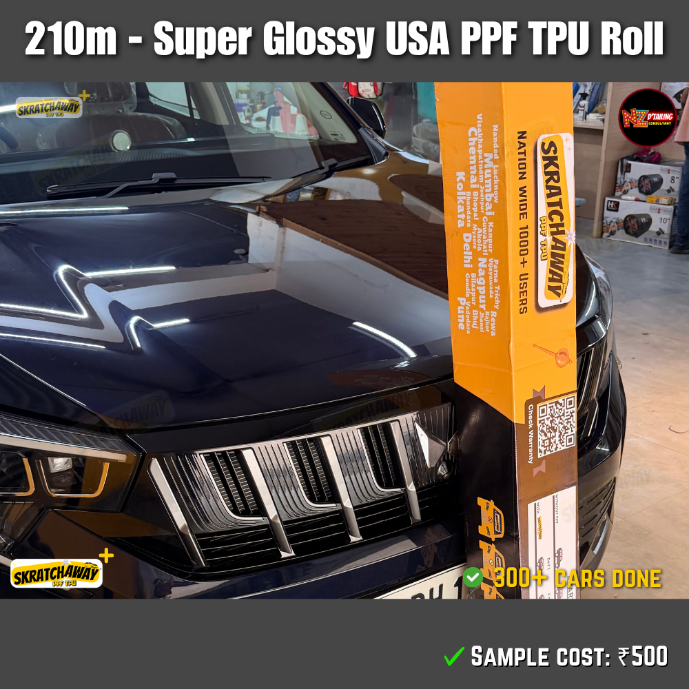 210-240m, USA Super Glossy PPF TPU Roll - Instant Self Healing | Skratchaway+™