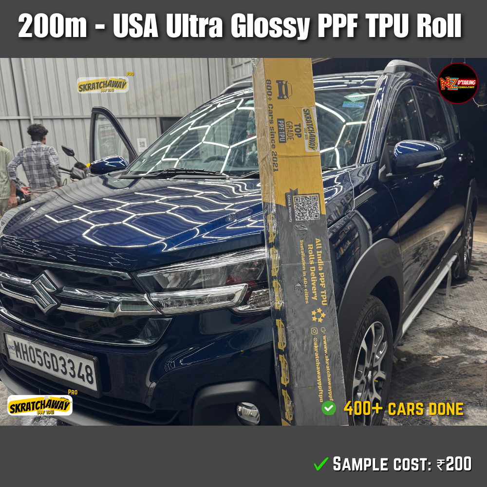 200m USA Ultra Glossy PPF TPU Roll with Self Healing | Skratchaway™ Pro