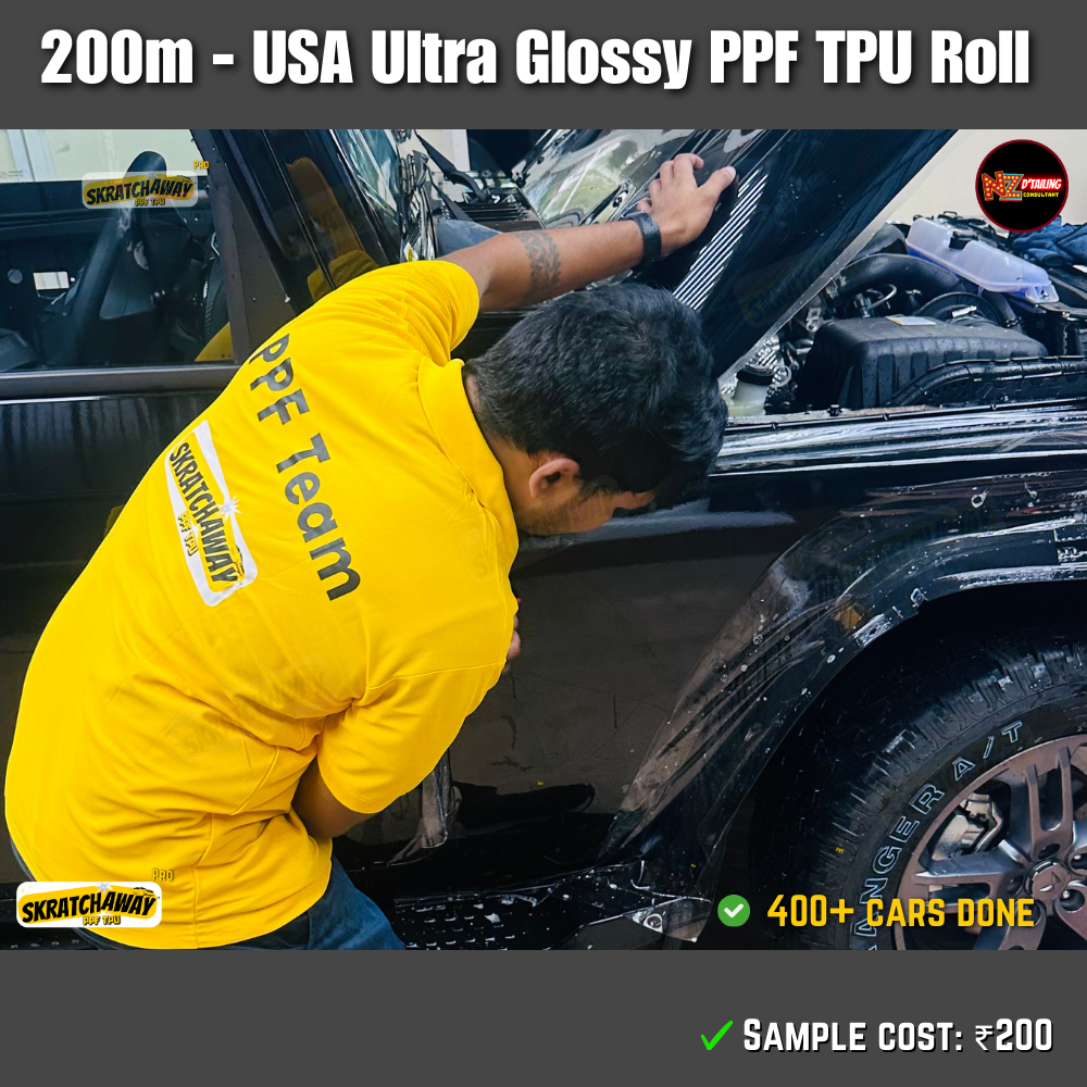 200m USA Ultra Glossy PPF TPU Roll with Self Healing | Skratchaway™ Pro