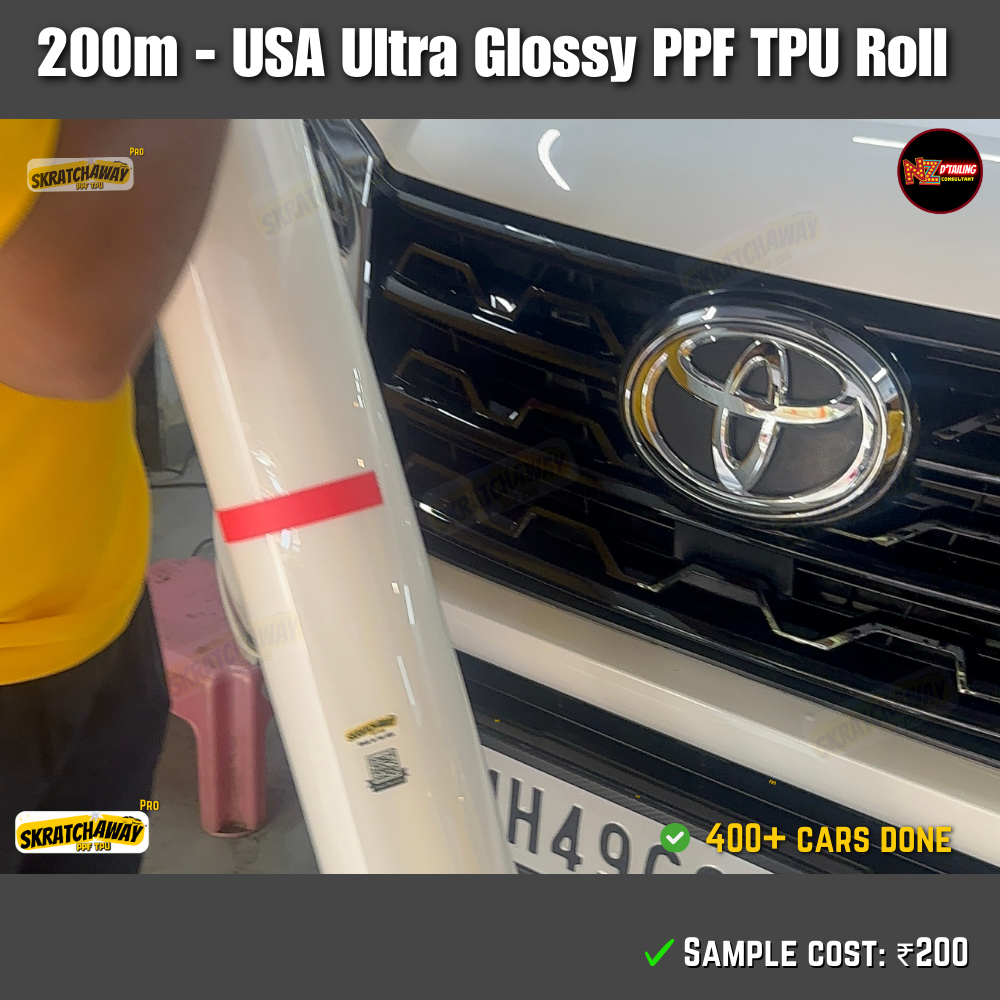 200m USA Ultra Glossy PPF TPU Roll with Self Healing | Skratchaway™ Pro