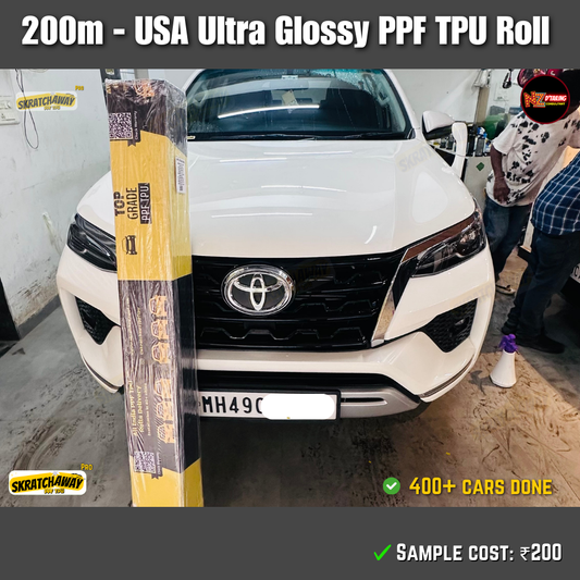 200m USA Ultra Glossy PPF TPU Roll with Self Healing | Skratchaway™ Pro