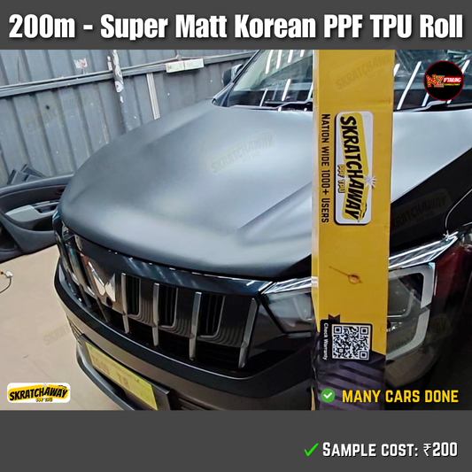 200m - Korean Matt PPF TPU Roll | Skratchaway Matt PPF TPU