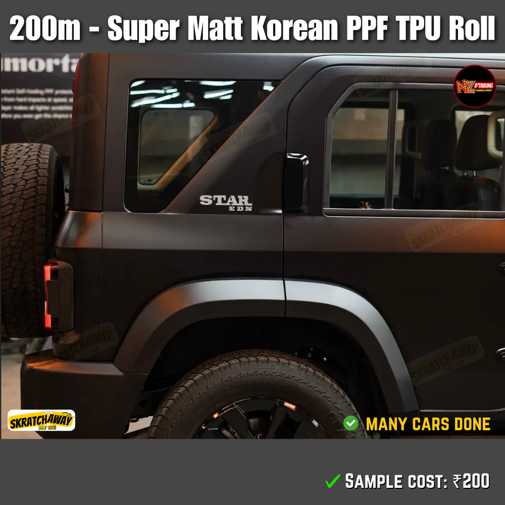 200m - Korean Matt PPF TPU Roll | Skratchaway Matt PPF TPU