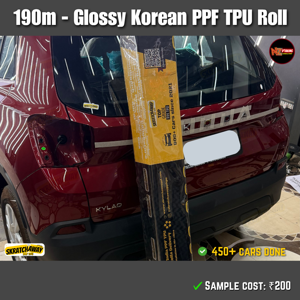 190m Korean High Glossy PPF TPU Roll - Sunlight Self Healing | Skratchaway™